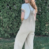 Olive Acid Washed Thermal Jumpsuit