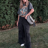 Tiered Wide Leg Pants