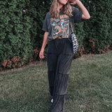 Tiered Wide Leg Pants