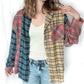 Multi Colored Distressed Flannel