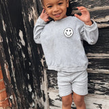 Gray Smiley Biker Set