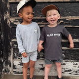 Gray Smiley Biker Set