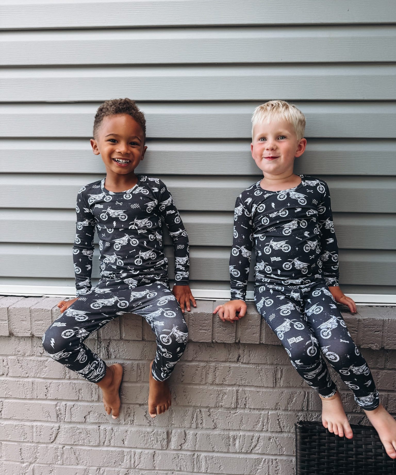 Bamboo Romper Dirt Bike Bamboo Set Raising Brave Boutique