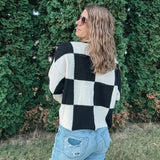 Trendy Checkered Sweater