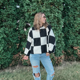 Trendy Checkered Sweater