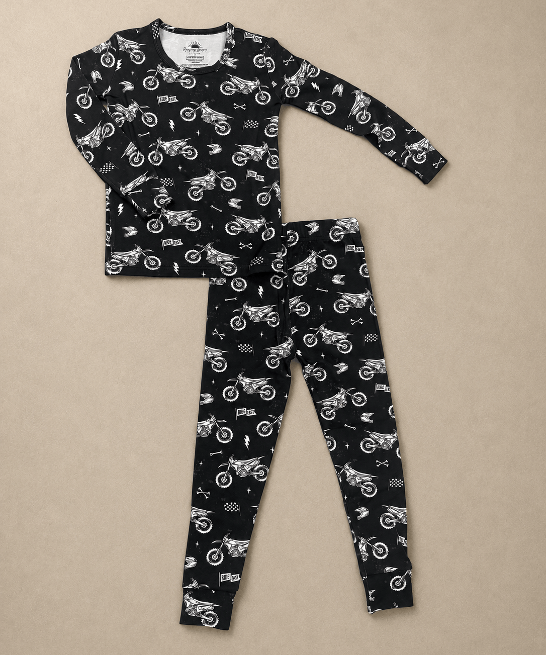 Bamboo Romper Dirt Bike Bamboo Set Raising Brave Boutique