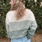 Green Striped Knit Sweater