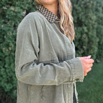 Jackets "Check You Out" Olive Twill Jacket Raising Brave Boutique