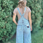 Barrel Embroidered Floral Overalls Raising Brave Boutique