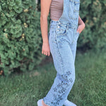 Barrel Embroidered Floral Overalls Raising Brave Boutique