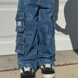 baby pants Smiley Face Baggy Denim Raising Brave Boutique