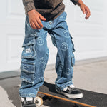 baby pants Smiley Face Baggy Denim Raising Brave Boutique