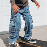 baby pants Smiley Face Baggy Denim Raising Brave Boutique