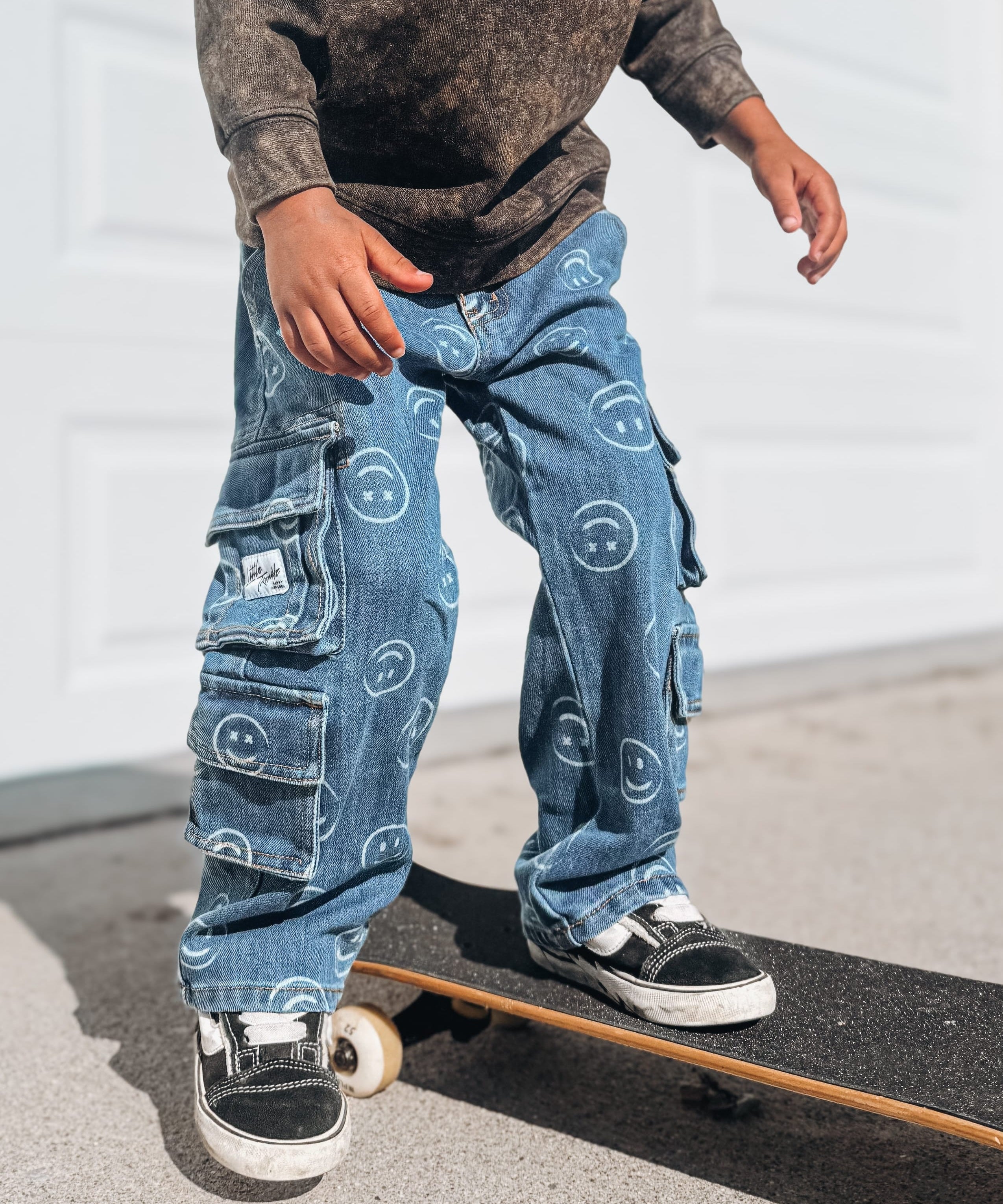 baby pants Smiley Face Baggy Denim Raising Brave Boutique