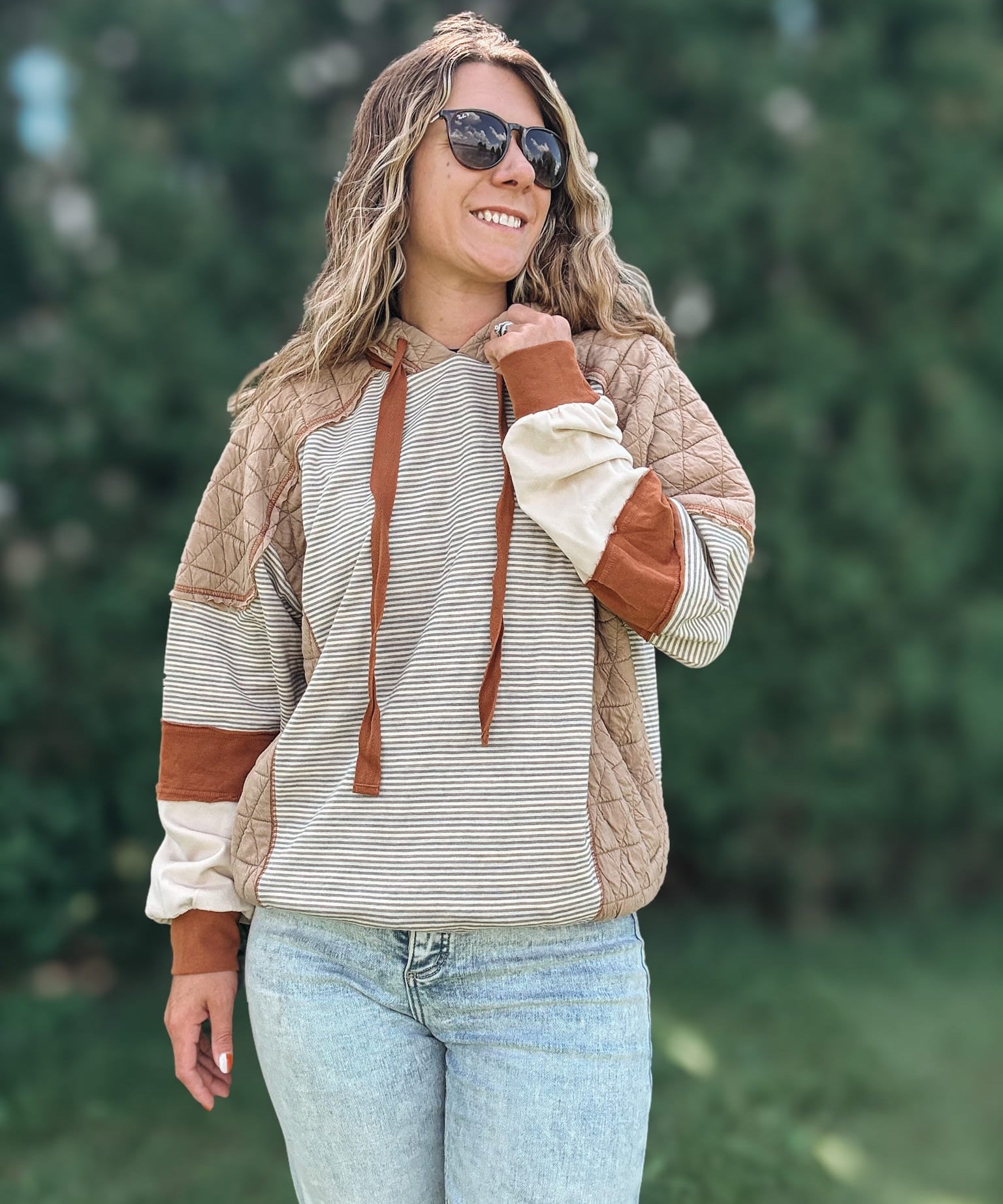 Sweatshirt The Pumpkin Spice Patchwork Hoodie Raising Brave Boutique