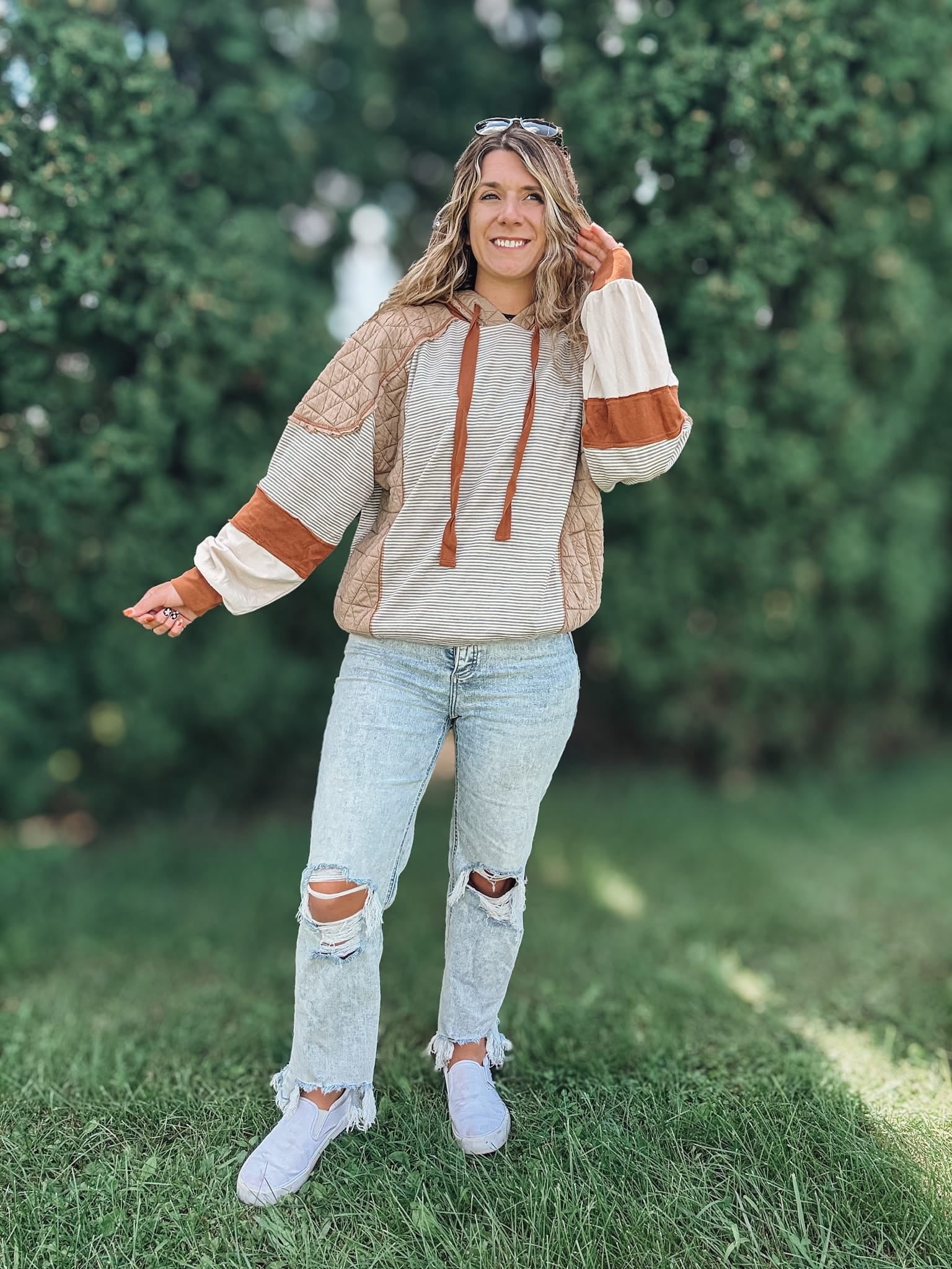 Sweatshirt The Pumpkin Spice Patchwork Hoodie Raising Brave Boutique