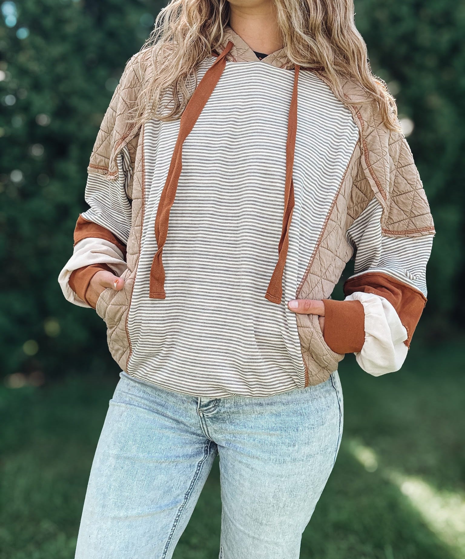 Sweatshirt The Pumpkin Spice Patchwork Hoodie Raising Brave Boutique