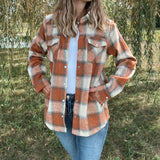 Pumpkin Plaid Shacket