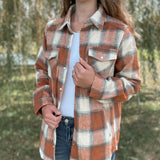 Pumpkin Plaid Shacket