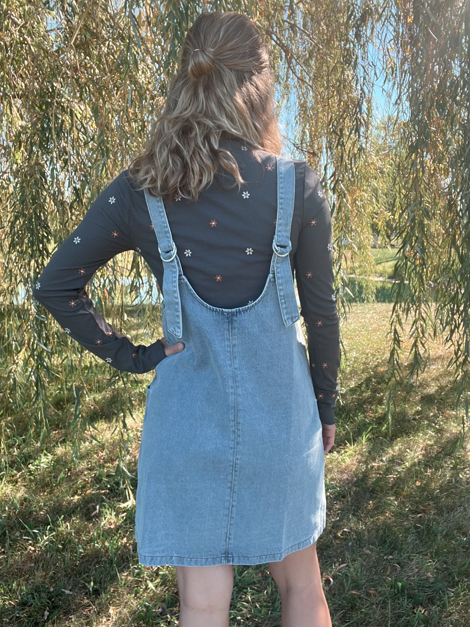 Overall dress blue best sale