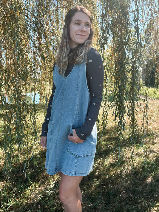 Denim Overall Dress