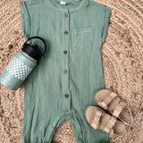 Muslin Button Toddler Jumpsuit