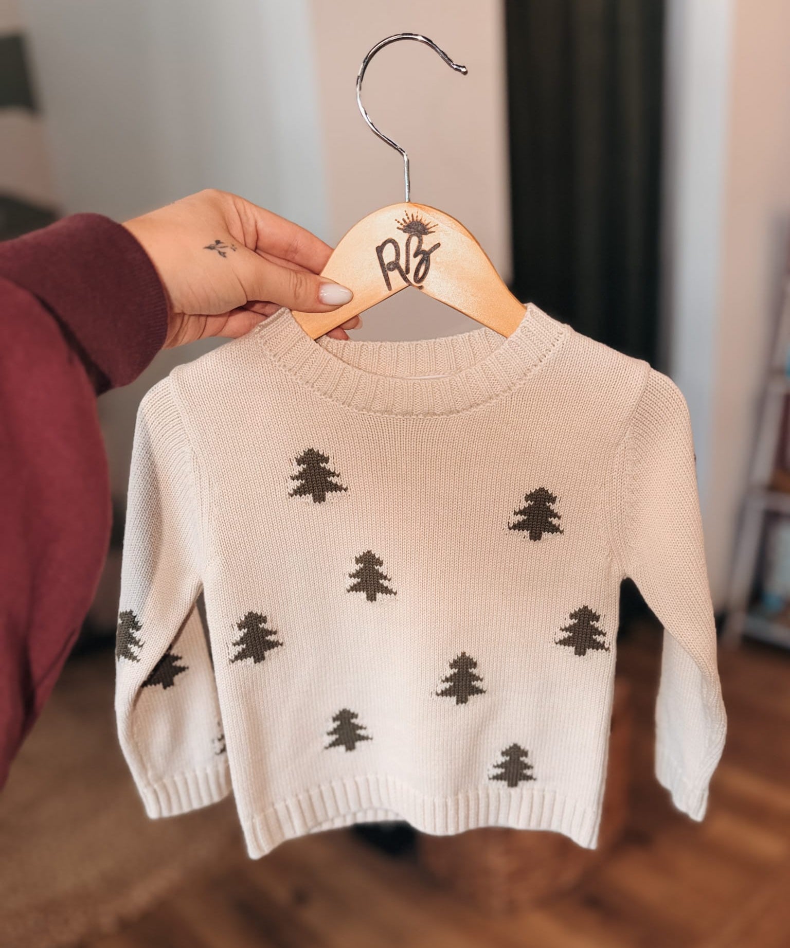 Sweaters Pine Tree Knit Sweater Raising Brave Boutique
