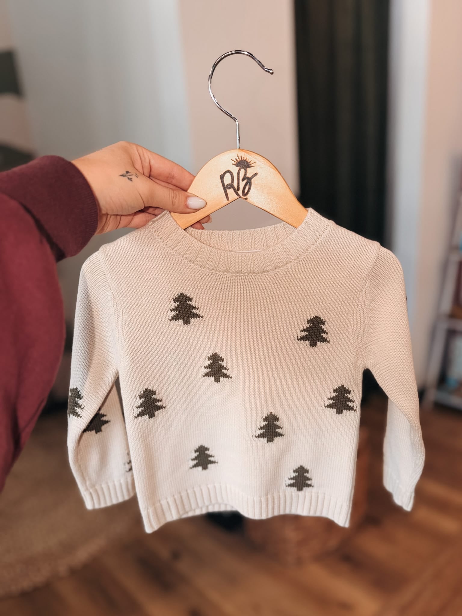 Sweaters Pine Tree Knit Sweater Raising Brave Boutique