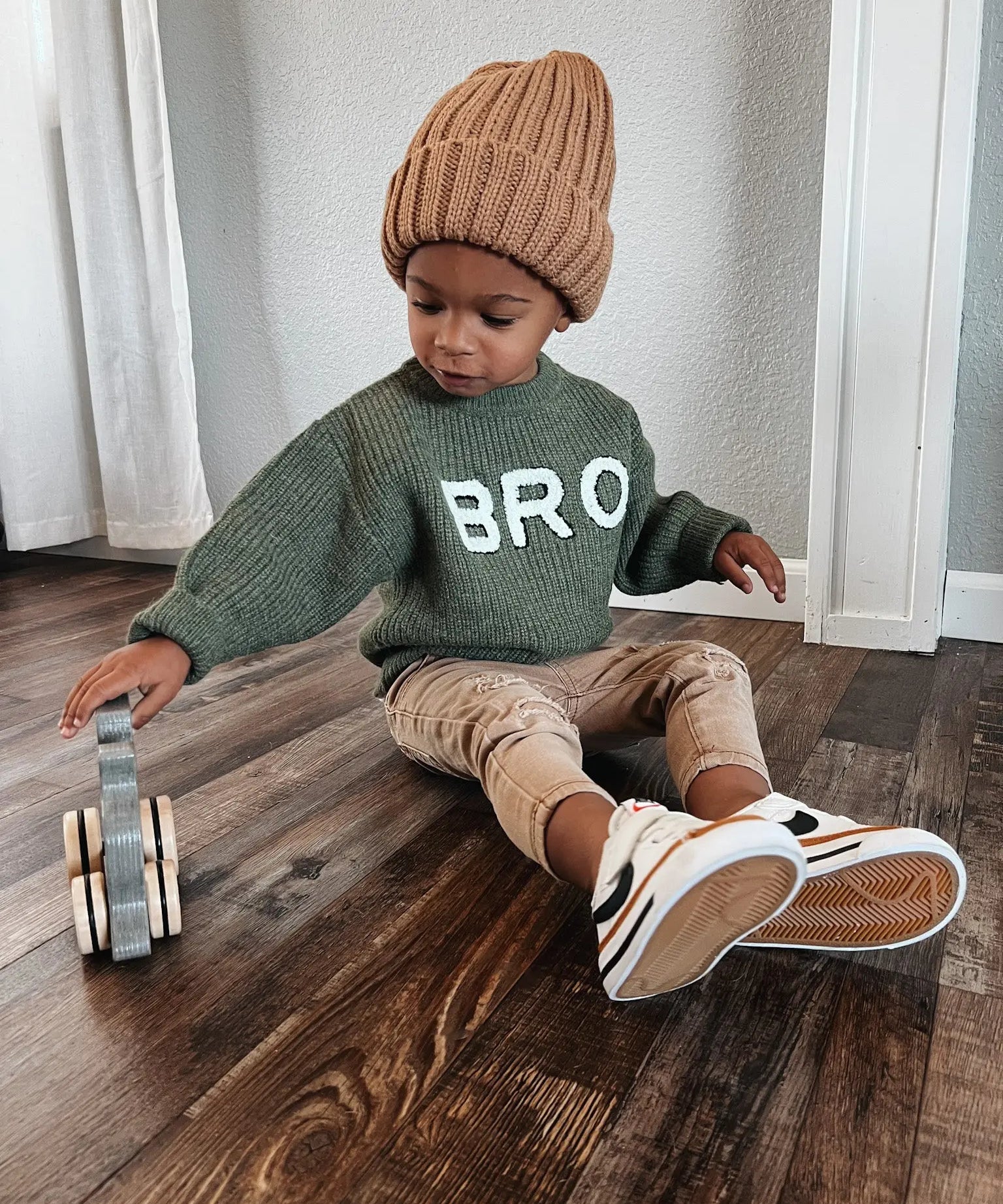 Olive Bro Sweater Speariment Love