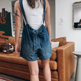 Breezy Denim Tie-Back Romper