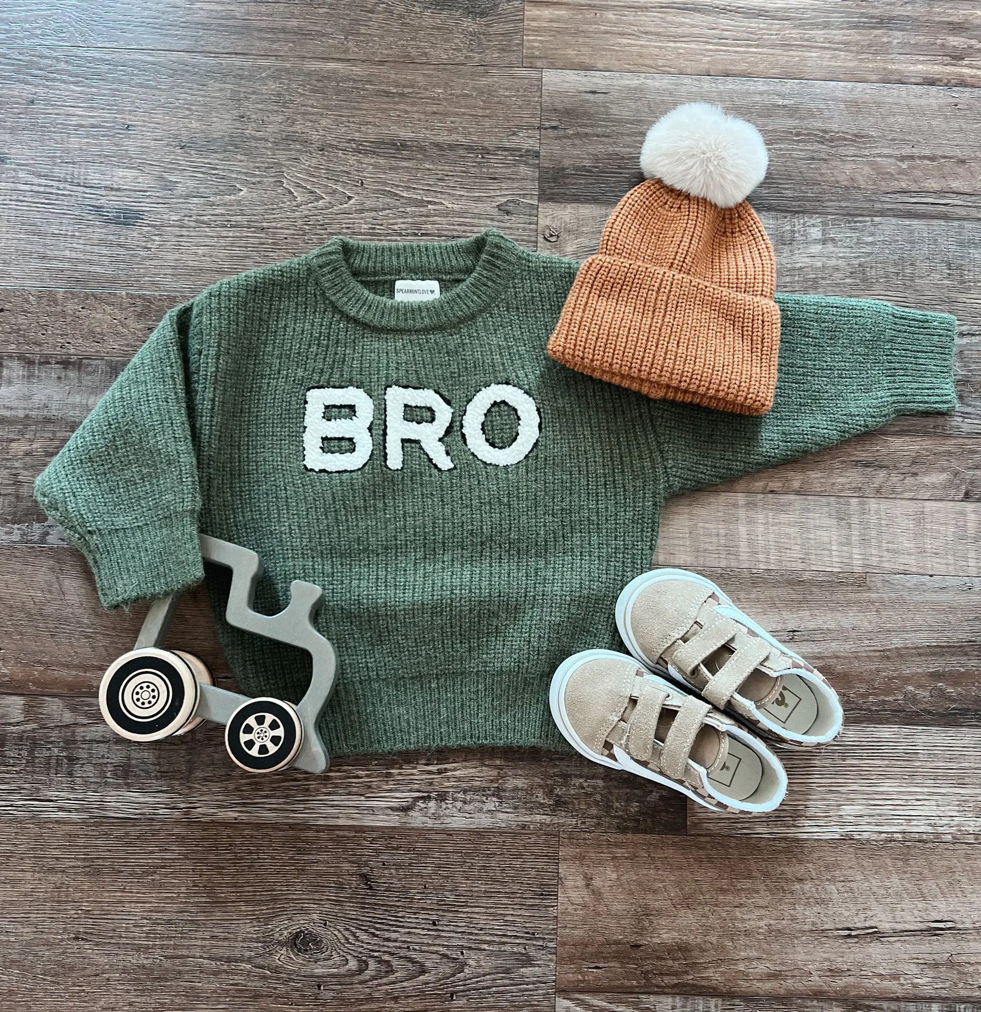 Olive Bro Sweater Speariment Love