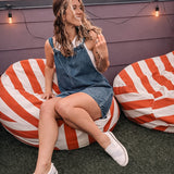 Breezy Denim Tie-Back Romper