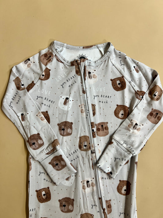 Love You Beary Much Bamboo Romper