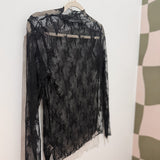 top Lace See-through Layering Top Raising Brave Boutique