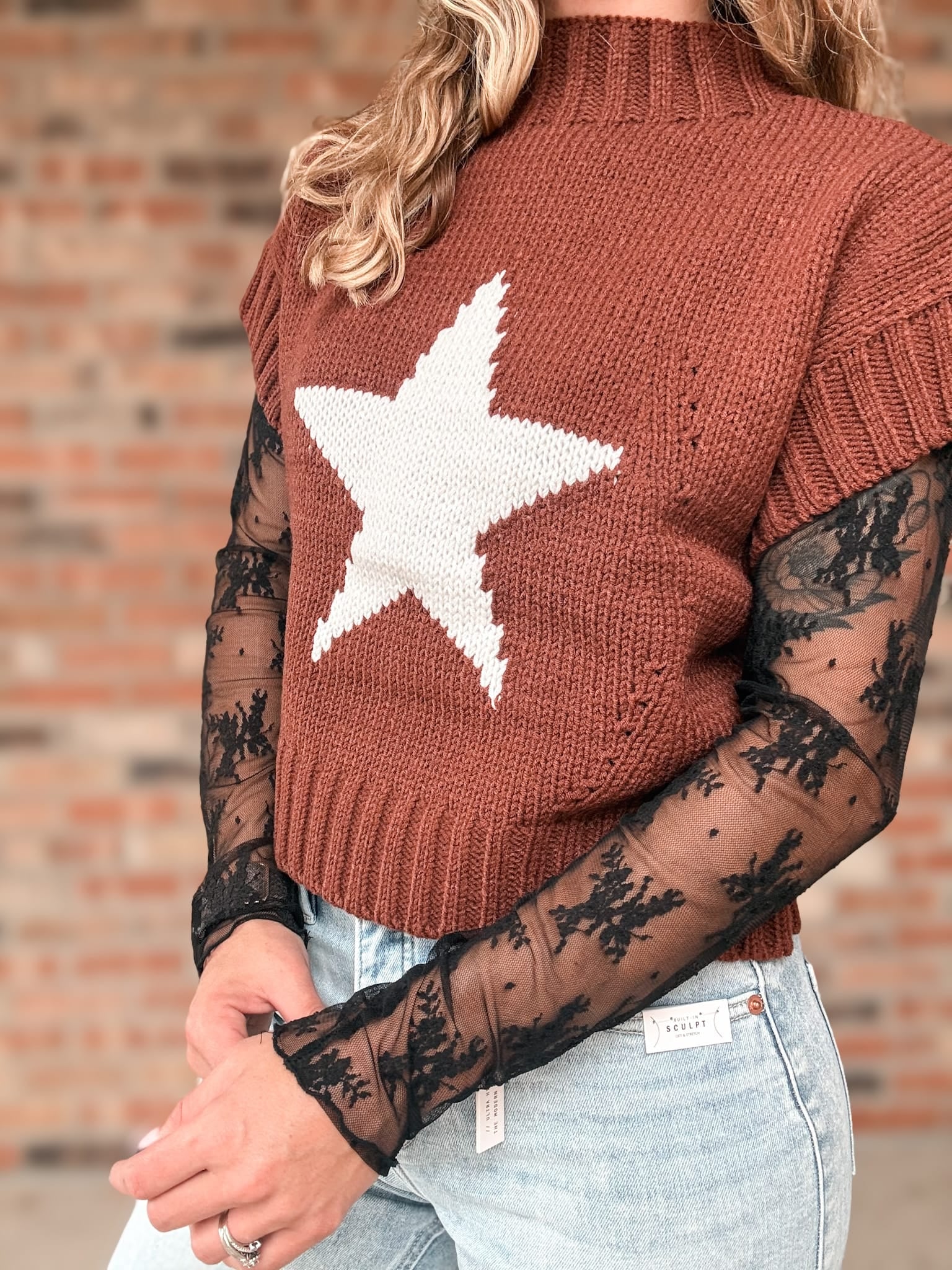 top Lace See-through Layering Top Raising Brave Boutique
