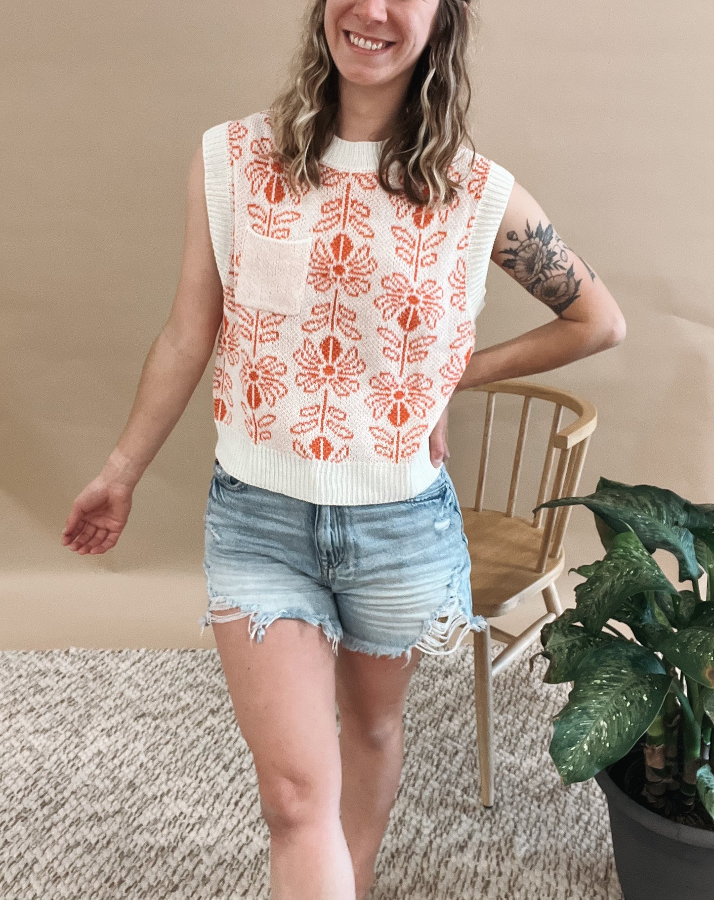Floral Summer Sweater