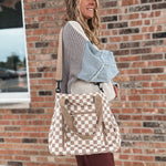 Purses Checkmate Carry All Corduroy Tote Bag Raising Brave Boutique
