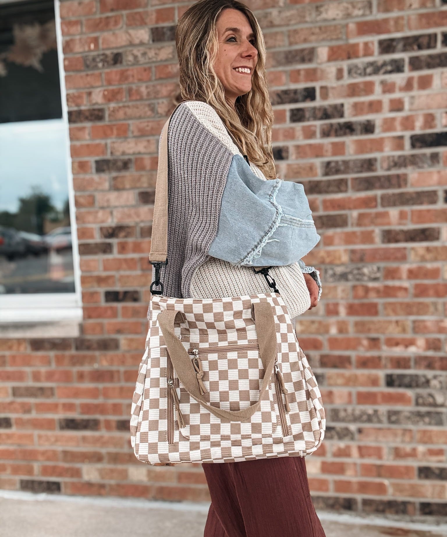Purses Checkmate Carry All Corduroy Tote Bag Raising Brave Boutique