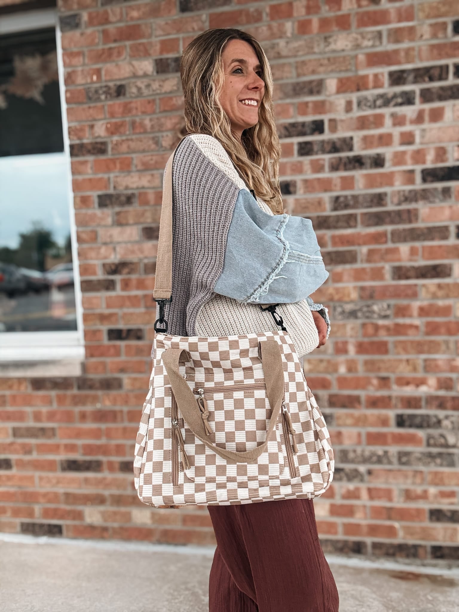Purses Checkmate Carry All Corduroy Tote Bag Raising Brave Boutique