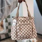 Purses Checkmate Carry All Corduroy Tote Bag Raising Brave Boutique