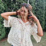 Cotton Lace Crochet Top