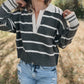 Striped Everyday Charcoal Sweater