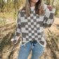 Vintage Checkered Chunky Sweater