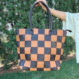 Checkmate Brown Tote