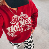 Sweatshirt Hot Mess Cherry Crew Raising Brave Boutique