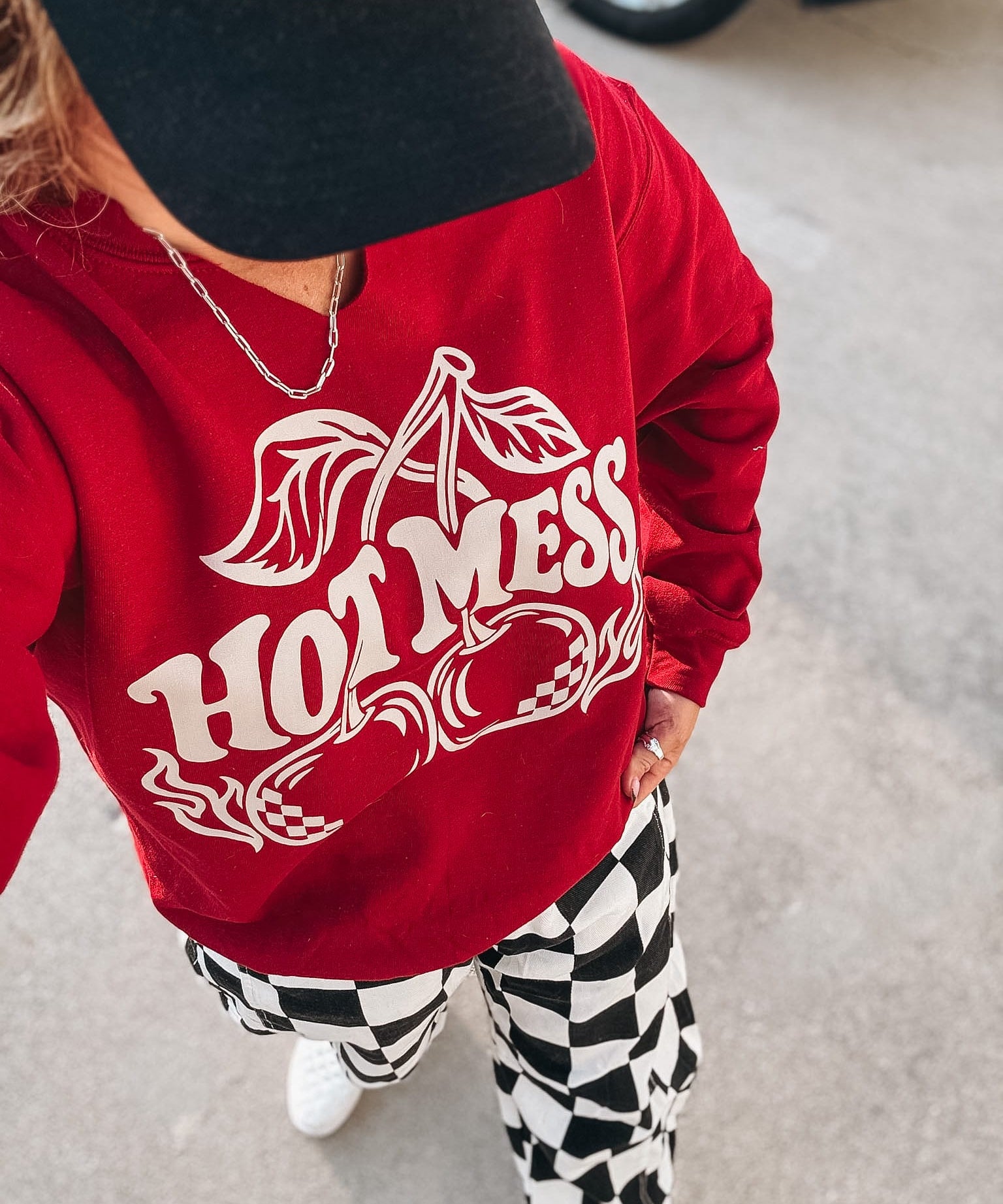 Sweatshirt Hot Mess Cherry Crew Raising Brave Boutique