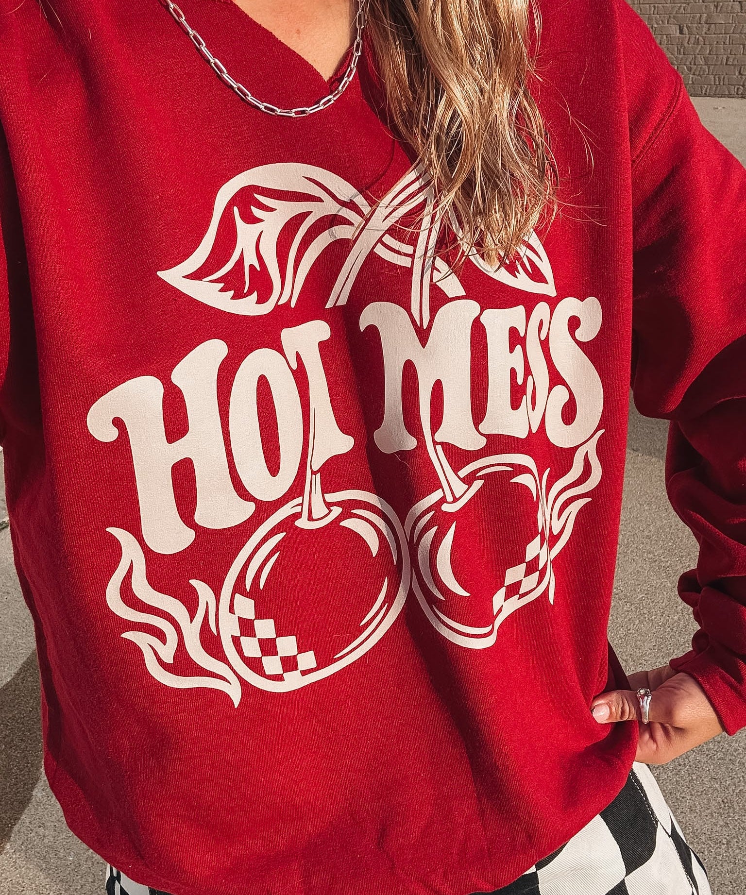Sweatshirt Hot Mess Cherry Crew Raising Brave Boutique