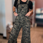 overalls Tulip Camo Washed Denim Overalls Raising Brave Boutique