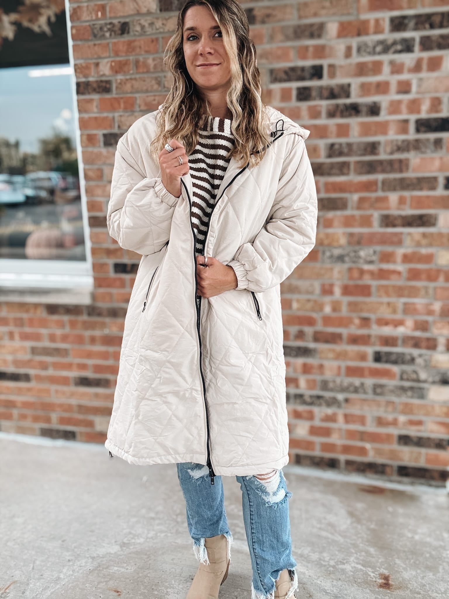 Jackets Luxe Longline Quilted Puffer Raising Brave Boutique
