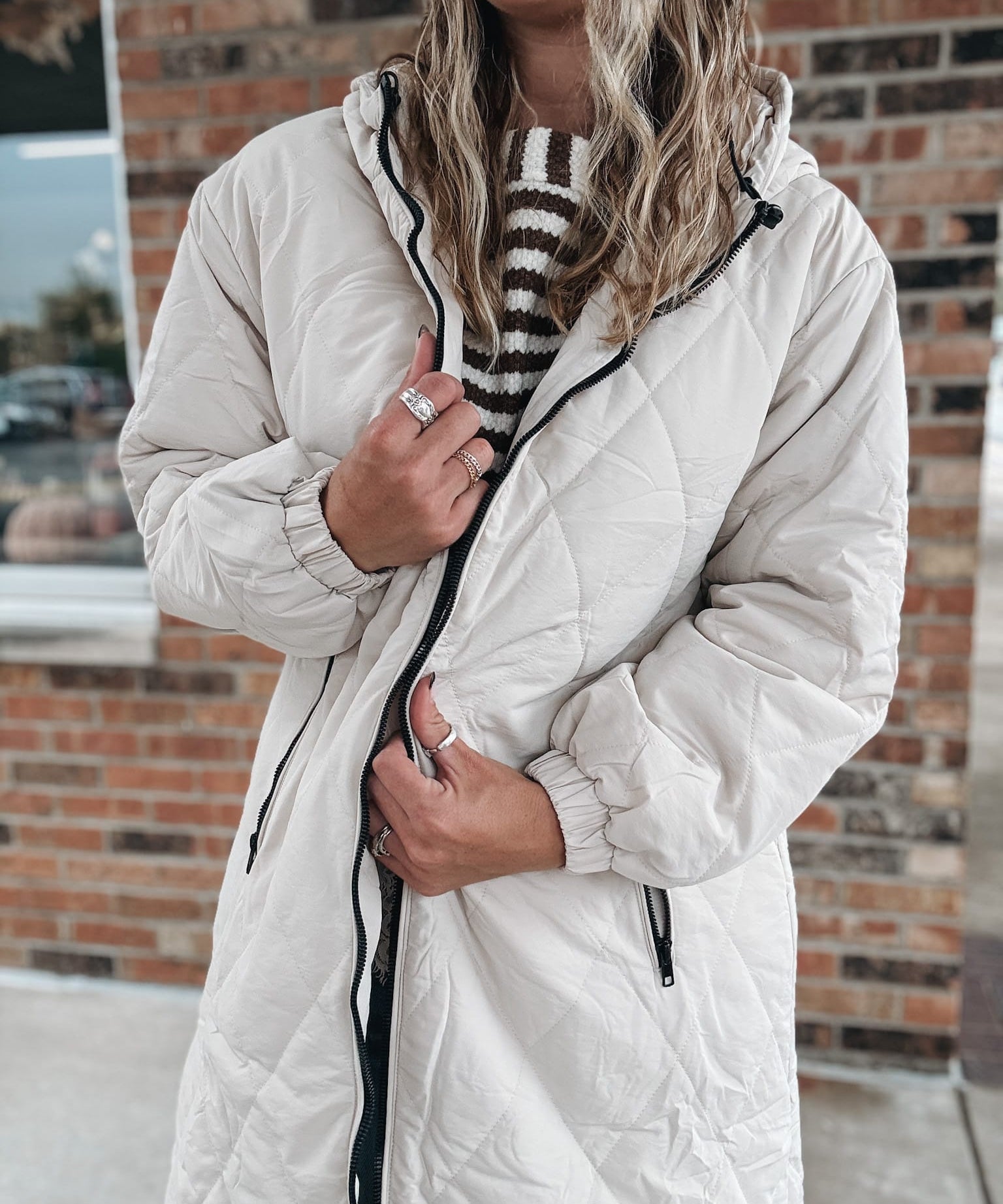 Jackets Luxe Longline Quilted Puffer Raising Brave Boutique